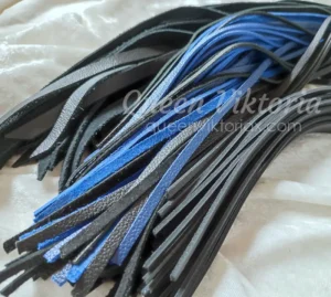Collection of BDSM floggers in leather. Belongs to Queen Viktoria, Professional Dominatrix in Sweden. © Queen Viktoria, queenviktoriax.com